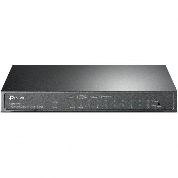 Коммутатор TP-LINK 10-портовый с 8 портами PoE+ TL-SG1210MPE